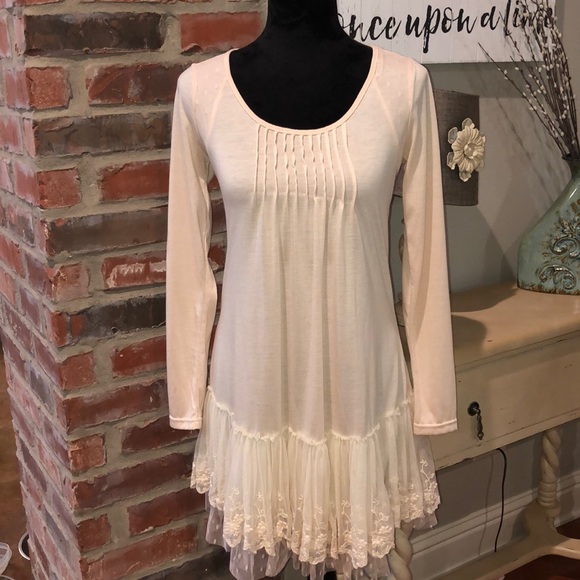 Ryu Cream Tulle Dress BOHO country theme - Picture 1 of 8